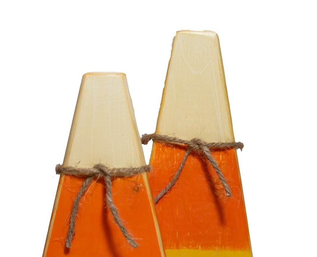 Hand-painted candy corn blocks